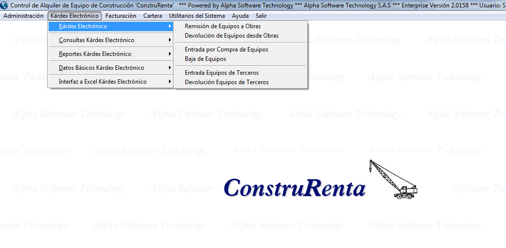 Men� Control de Costos